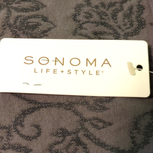 Sonoma Goods for Life+Style Floral design Long Sleeve Crewneck Sweatshirt - Gray - Picture 15 of 16